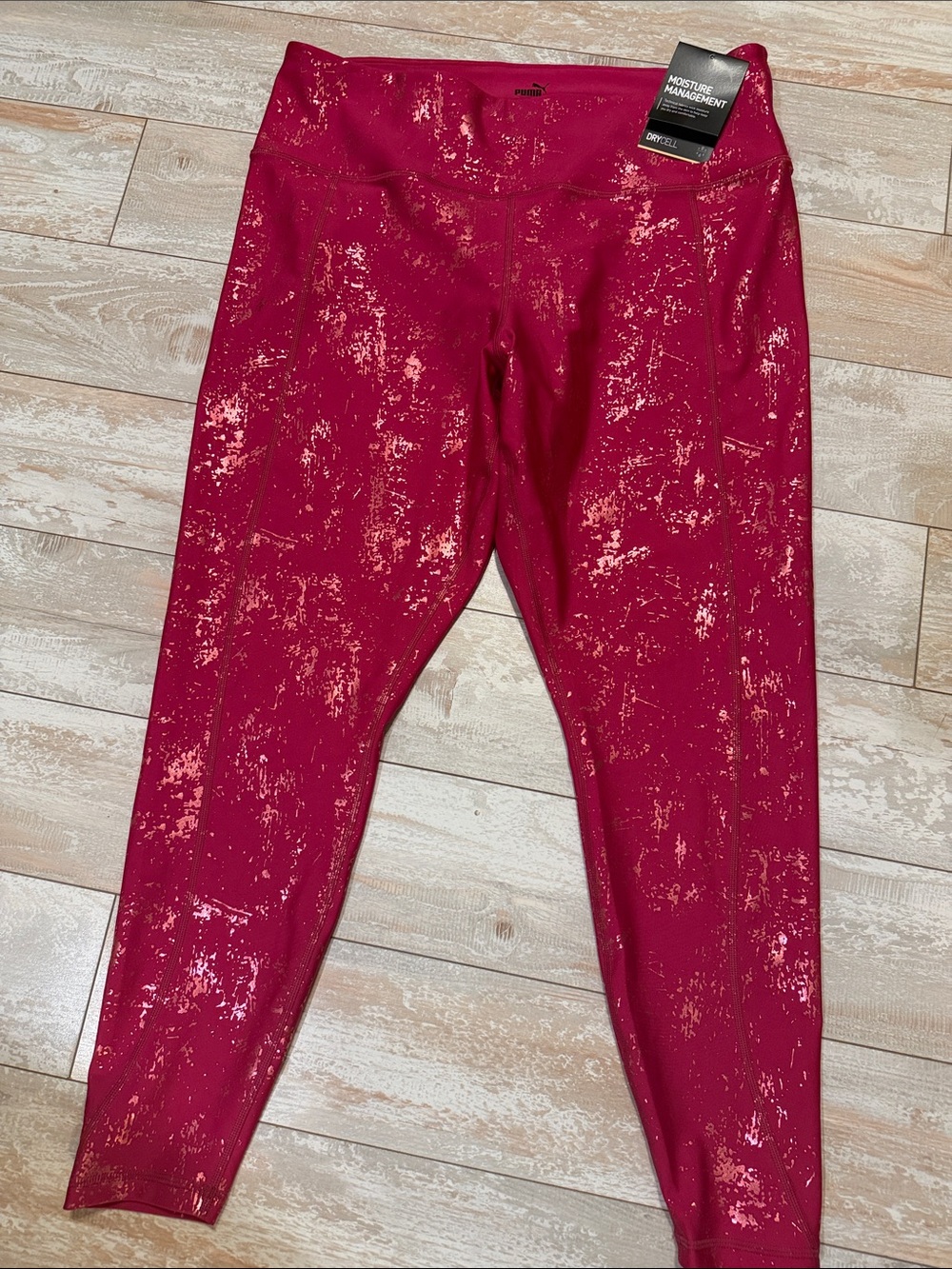 Puma Magenta Printed Active Leggings xl